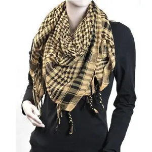 Black And Tan Arab Shemagh Houndstooth Scarf 2087
