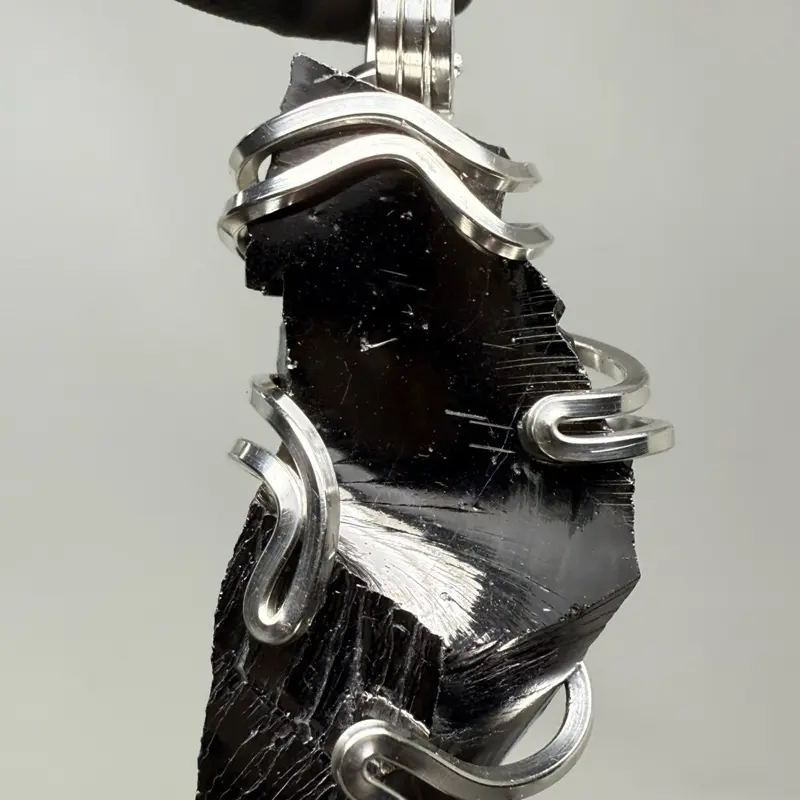 Elite Shungite Sterling Silver PENDANT Artisan Crafted