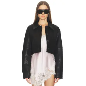 SRG Alina Leather Jacket in Black