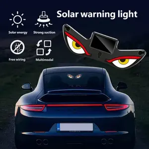 Solar Demon Eye LED Car Window Light Car Rear Window Dynamic LED Display- Devil Eye Emoji Panel, Auto Decorative Light,Eyes Animated for Suvs Trucks Vans