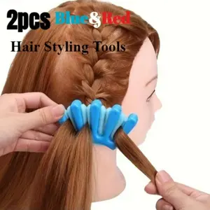 2pcs DIY Sponge Hair Styling Tools, Quick Hairbun Maker & Curler Winder, Easytwist Braiding, Ideal for Women, Girls, Bridal Weddings