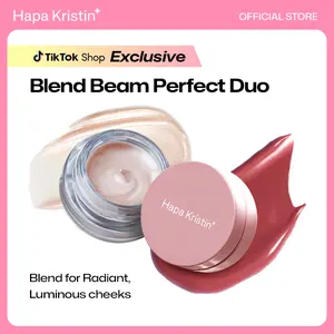 [Hapa Kristin] Blend & Beam Perfect Duo | Gift Ready, Lip and Cheek & Liquid Highlighter, Juicy lips, Blend for Radiant, Luminous cheeks.