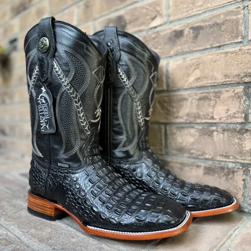 Lomo negro western boots