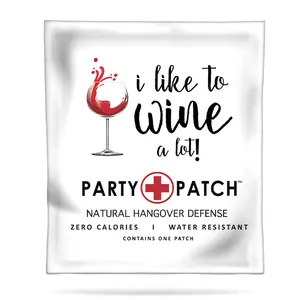Patch - I Like To Wine A Lot with Zero Calories, Water-Resistant Recovery Patch for  and Nights Out Masks party