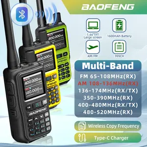 Baofeng UV-5r Mini Two-Way Radio handheld Walkie Talkie Dual Frequency Ptt Bluetooth-compatible Programmable Frequencies Type-C Charging Am/fm Portable Camping