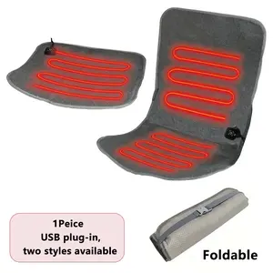 USB Powered Seat Cushion, 3 Heat Settings + Backrest Support, Portable Office Travel Camping Fishing Cushion, Oxford Fabric, Ideal Gift, Foldable Camping Chair