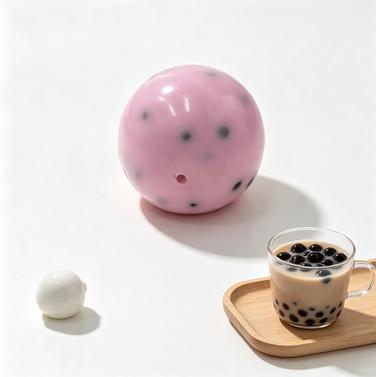Mochi Style Bubble Tea Soft Squeeze Ball – Boba Milk Tea Fidget Toy, Ultra Soft Slow Rising Sensory Stress Relief Toy, Brown Sugar/Strawberry/Taro Theme, Gift for Kids & Adults