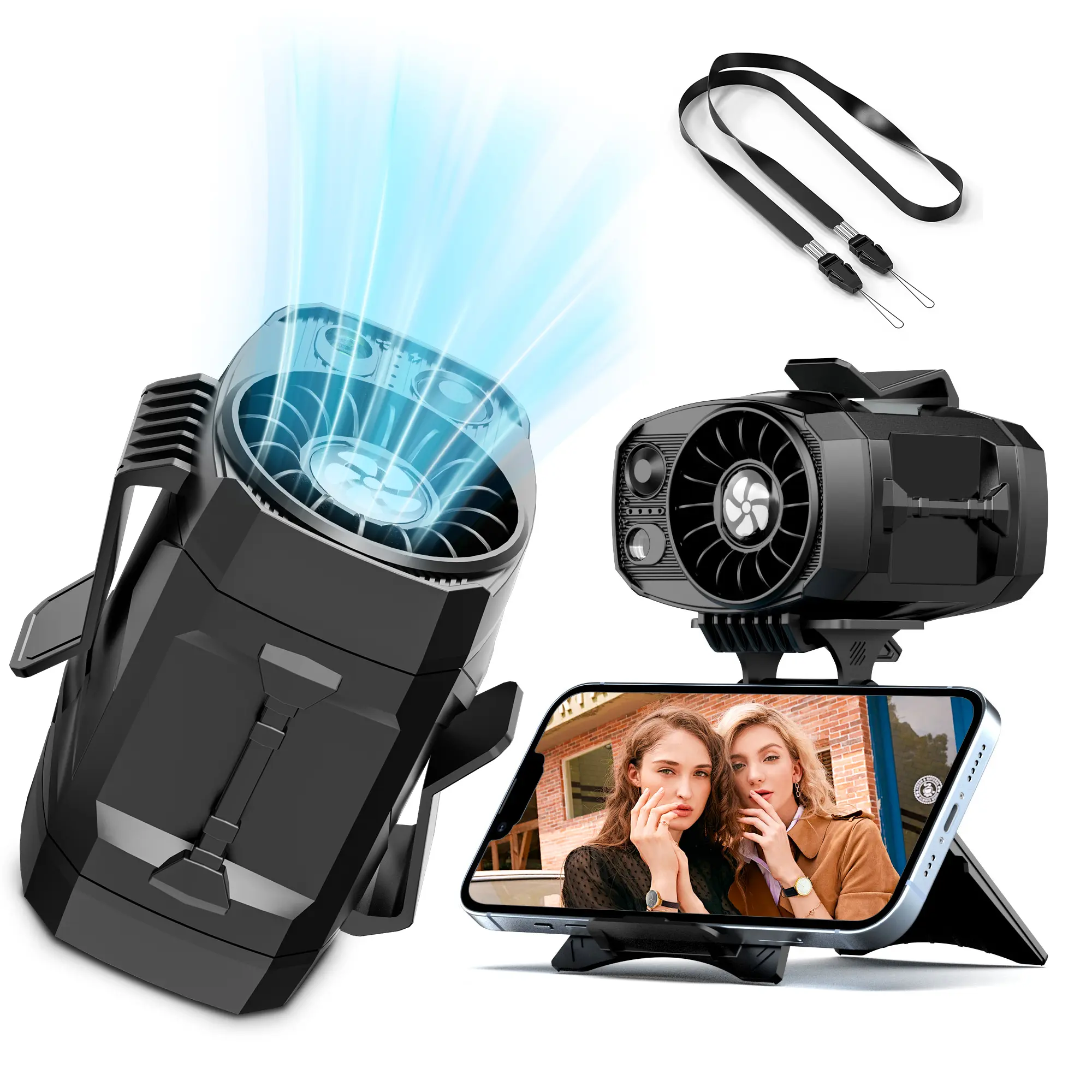 Lentorgi Waist Fan-Under Shirt Fan, Clip Fan, Rechargeable,LED Lights, 4 Speeds, Body Fan for Outdoor Workers, Fishermen, Warehouse Workers, Tourists, Medics Gadgets 2025,Gifts for Mother's Day