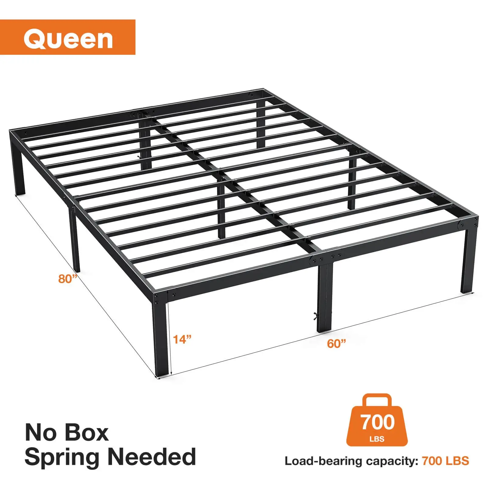 Queen Bed Frame (Without Headboard and Footboard)