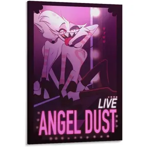 Hazbin Hotel Angel Dust Anime Poster Canvas Wall Art Posters For Room Aesthetic And Decor 1Canvas Painting Posters And Prints Wall Art for Living Room Bedroom Decor 24x36inch(60x90cm) Gifts Colorful Ornaments Decoration Artistic Photo Frame-Style