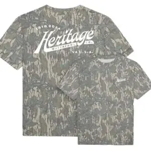 Mossy Oak HWF Greenleaf Vintage Camo T-Shirt, Original Hunting Graphic Tee, Fishing Camping Outfit, Outdoor Lifestyle Style, Classic Forest Gear