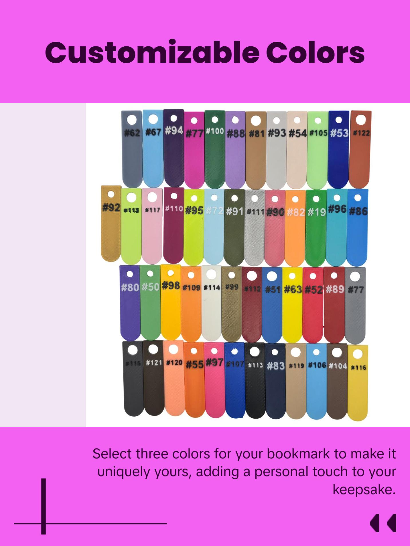 Class of 2026 Customizable Graduation Gift Bookmark - Personalized School Year Keepsake with Color Options for Seniors