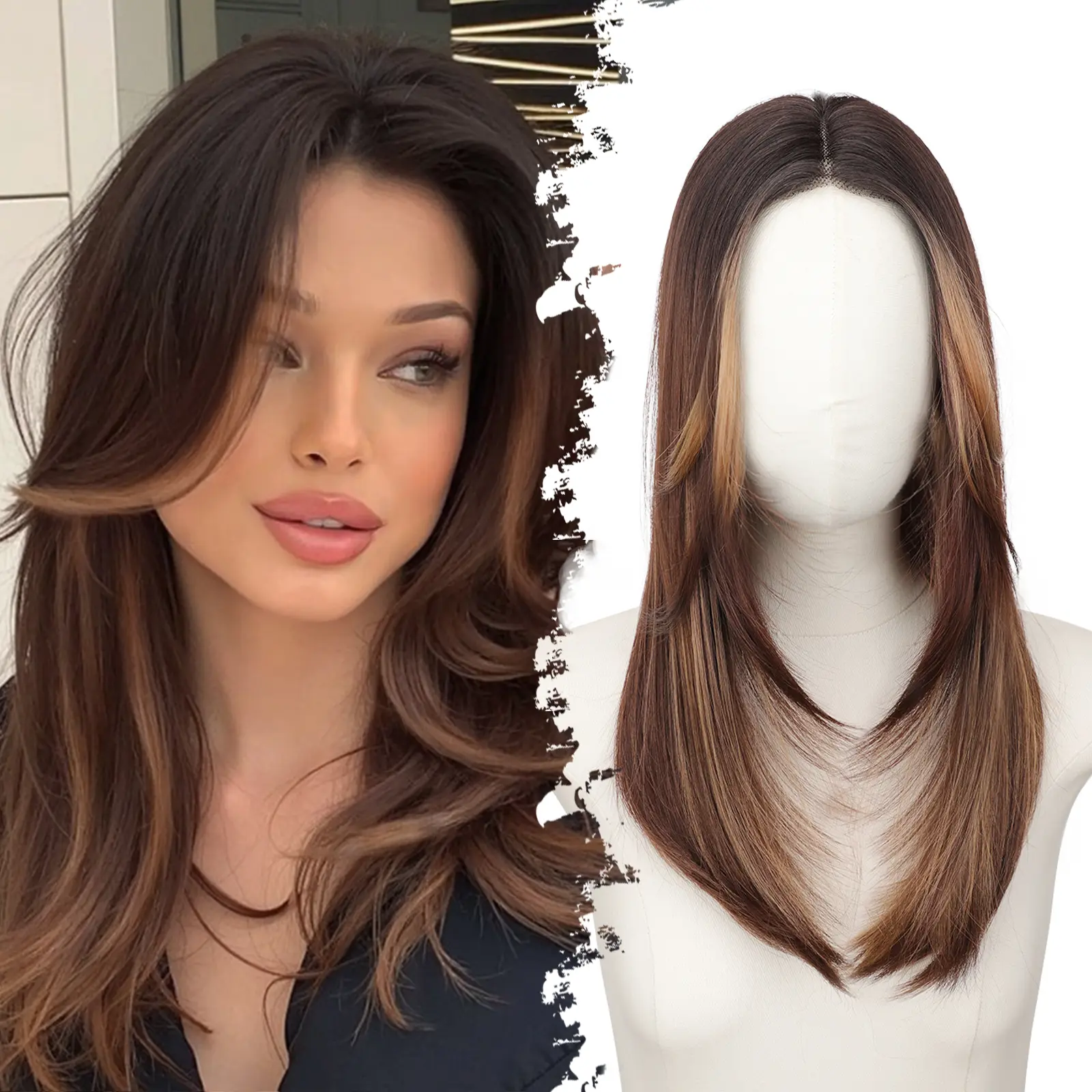 Ombre Brown with Highlights