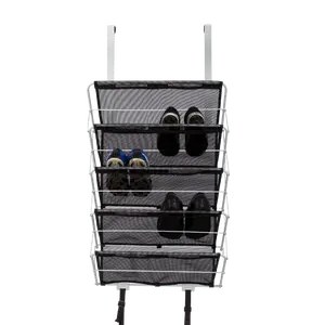 Origami 5-Tier Heavy Duty Over the Door Organizer Rack - ideal for any room of the house and has 5-tiers of multi-purpose storage Foldable Shoe Rack