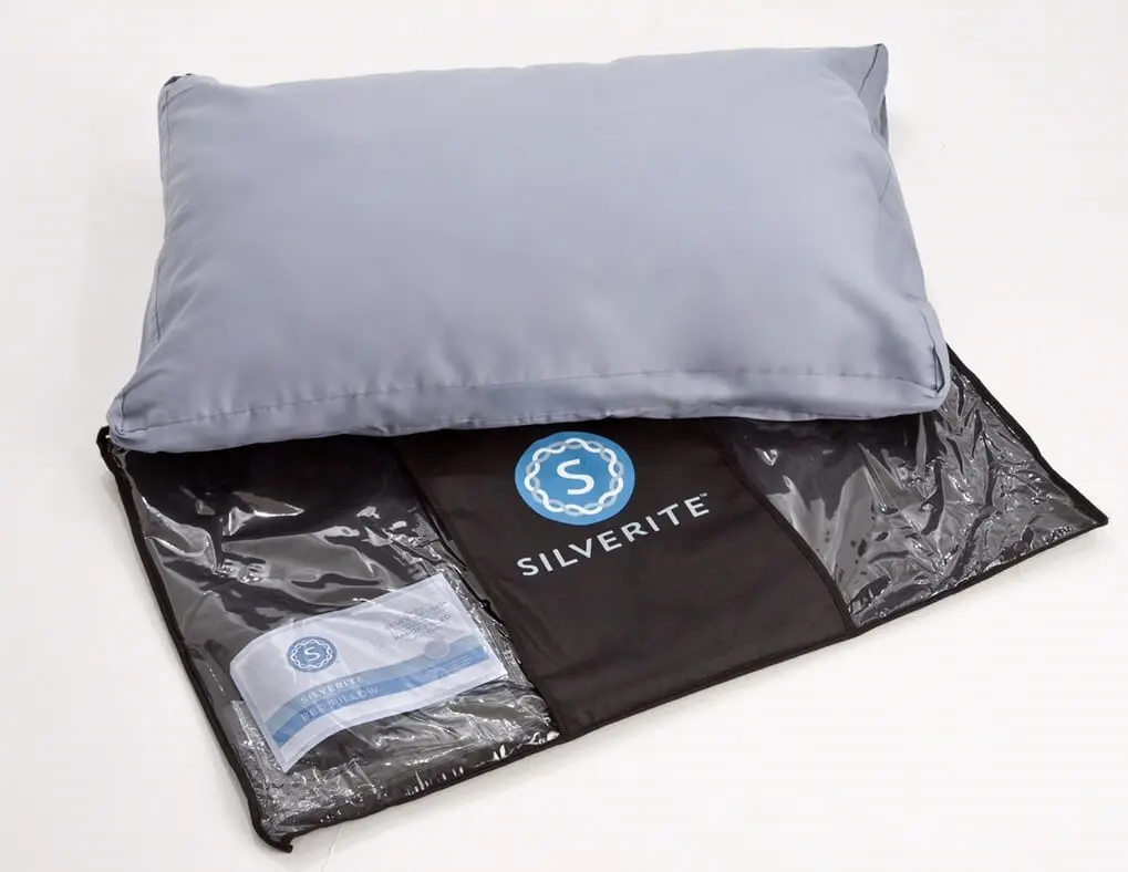 Silverite Silver Infused Pillow Case - Soft Luxurious Natural Cloth Carrying Case for Clean Restful Sleep 29" x 20"