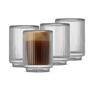 Haven Fluted Stackable Double Wall Espresso Glasses, 2.5 oz Haven Fluted Stackable Double Wall Espresso Glasses, 2.5 oz