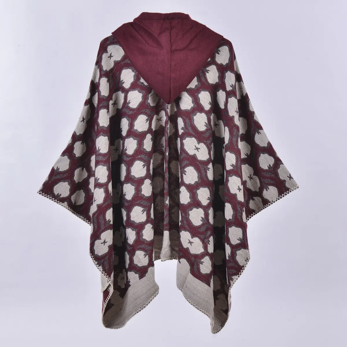 Wine red leopard print hat