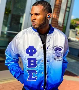 Phi Beta Sigma Faded Bomber Jacket