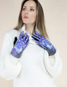 Women's Museum-Print Gloves Touchscreen Artistic Winter Gloves