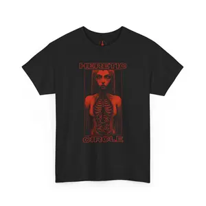 HereticCircle.com Heretic Girl Unisex T-Shirt Comfortable Fabric Blend for Everyday Wear Versatile Fit Ideal for Casual Outings