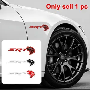 Car Hellcat Leopard Head Srt Emblem Sticker, Accessories for Dodge Cat Journey Charger RAM Caliber Nitro Dart Challenger Jcuv, Auto Decor