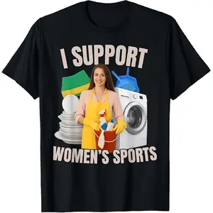 100% CottonI Support Women's Sports Unwearable Aduld Humor Bootleg T-Shirt