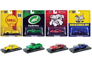 "Auto-Drivers" Set of 4 pieces in Blister Packs Release 132 Limited Edition 1/64 Diecast Model Cars by M2 Machines