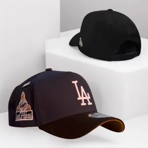 NEW ERA 9FORTY A-FRAME LOS ANGELES DODGERS FIRST LOS ANGELES WORLD SERIES TWO TONE / KHAKI UV SNAPBACK, Adjustable Fit Metal Buckle Closure All Seasons Wear US