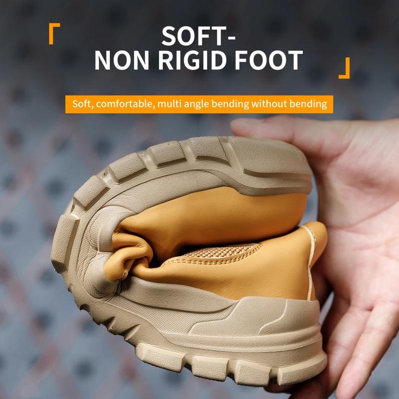 Steel Toe Safety Work Boot,Splash-proof, Smash-proof, Puncture-proof And Breathable, Built Tough for Outdoor Work & All-Day Comfort