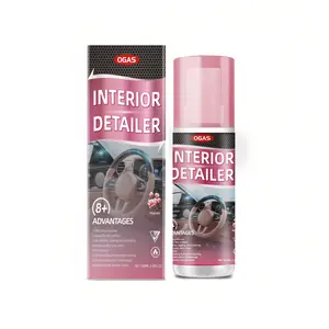 Interior Exterior Car Cleaner Spray Wax 100ml, All-in-One Quick Detailer for Leather Plastic Rubber Vinyl, Restores Shine UV Protection,Waterless Cleaning Polished Coated Anti-aging Protectant Supplies,Auto Detailing for Automotive Care Glossy Maintenance