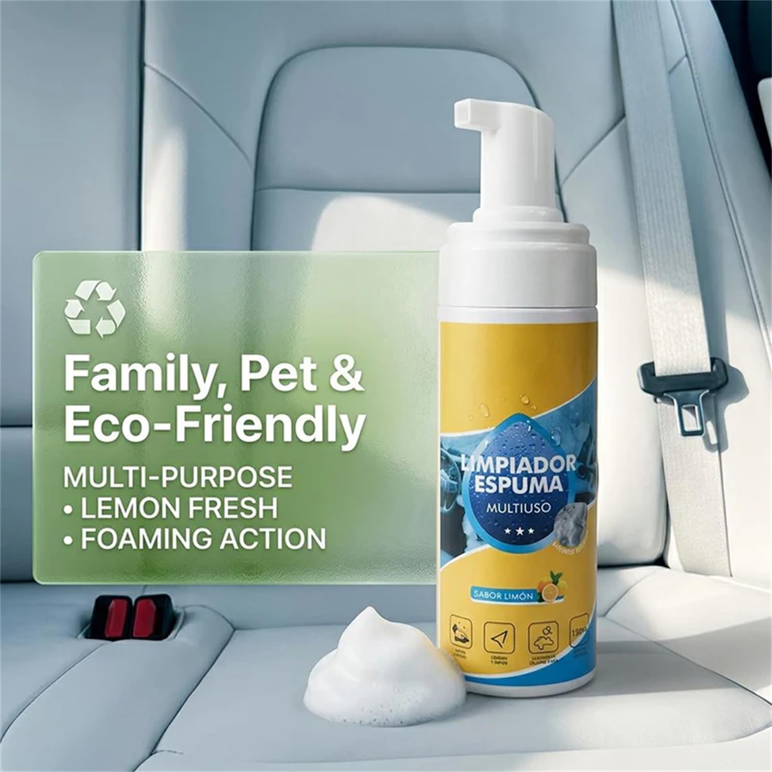 4-in-1 Multi-Enzyme Foam Cleaner, All-Purpose Deep Cleaning Spray for Car Interior, Kitchen Grease, Bathroom Tiles, Sofa Upholstery 4-in-1 Multi-Enzyme Foam Cleaner, All-Purpose Deep Cleaning Spray for Car Interior, Kitchen Grease, Bathroom Tiles, Sofa Upholstery
