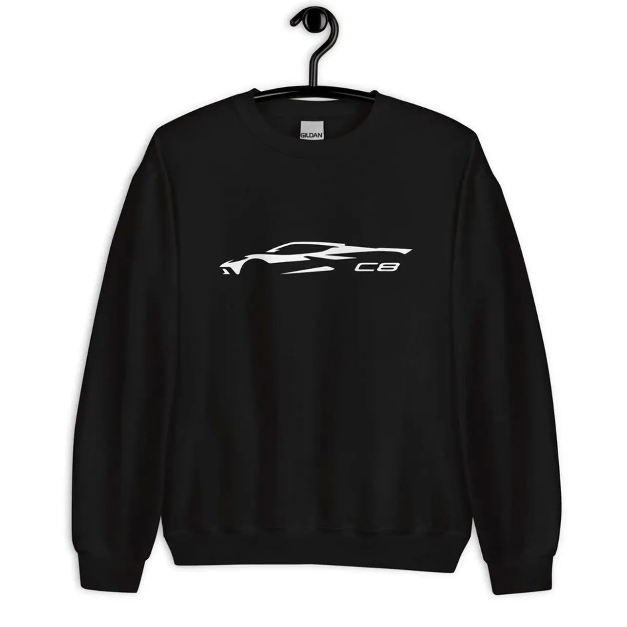 Corvette C8 2023 White Car Owners Birthday Gift Unisex T-Shirt Sweatshirt Hoodie, Gift for Car Lovers