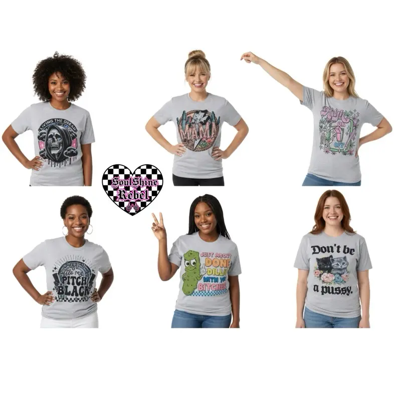2 Tees Mystery Shirts Grab Bag- Pick Your Theme-Unisex-ASH GRAY T-SHIRTS -Sublimation Print