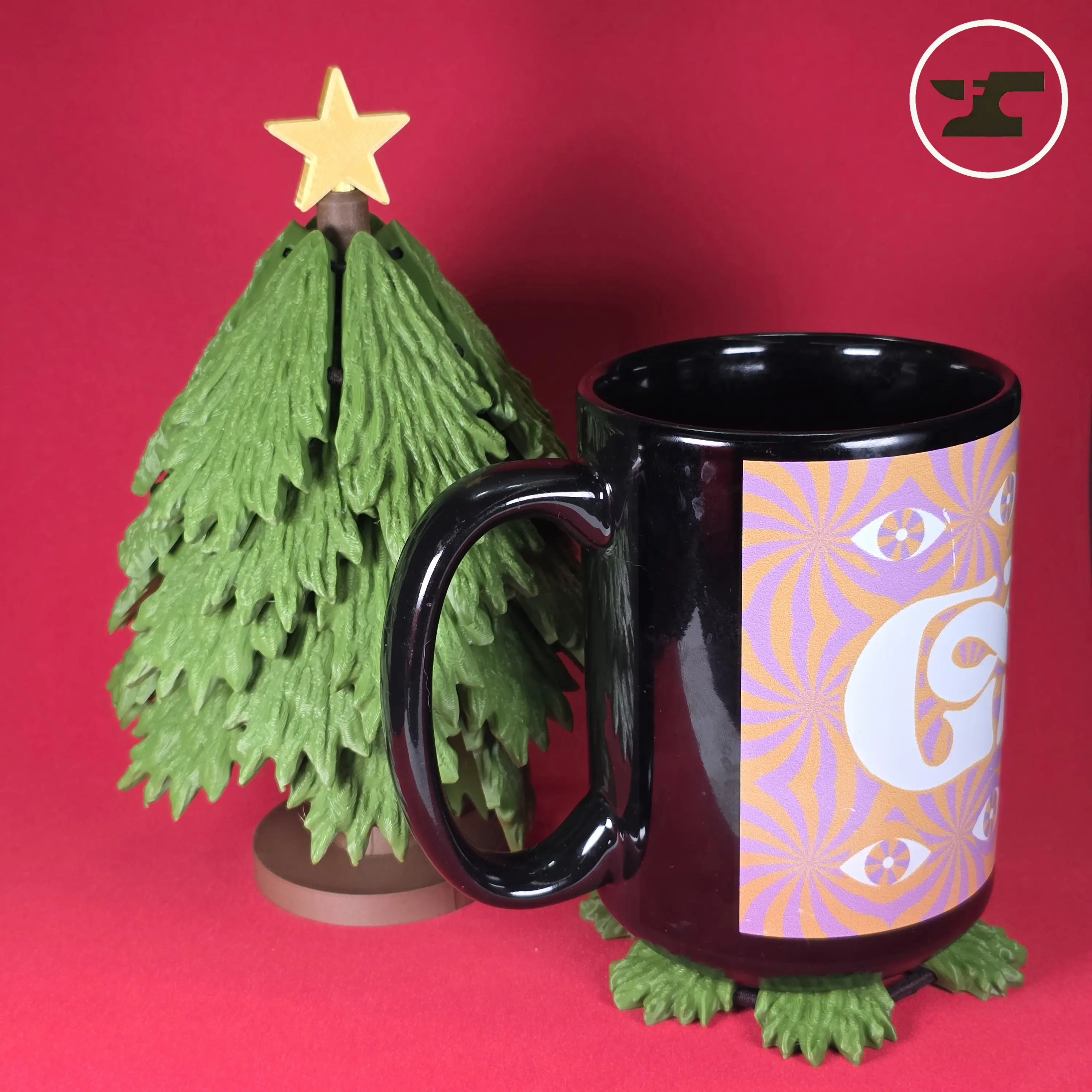 Cocoasters – The Christmas Tree Coaster Set with Marshmallow Musket