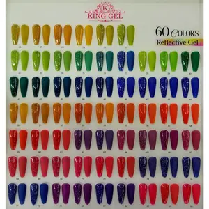 60 colors Reflective gel Collection - KingGel Brand