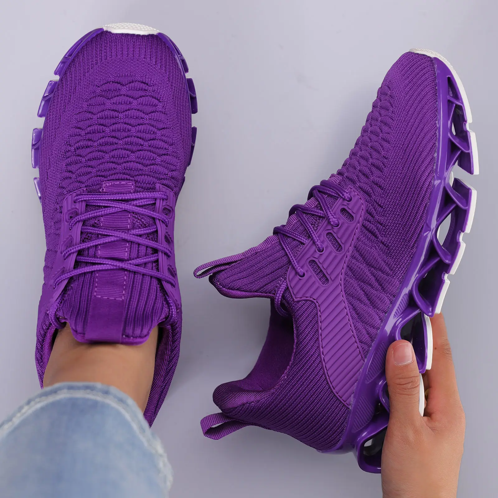 Womens Running Shoes Blade Tennis Walking Fashion Sneakers,Women's Sporty Solid RoundToe Laces Trainers, Casual Versatile Outdoor Walking Sports Shoes