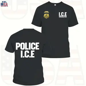 Police ICE US Immigration Printed on Front & Back Men's T-Shirt, Sweatshirt, Hoodie, Support ICE, ICE Agent Shirt