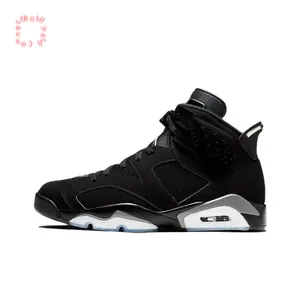 All-Black High-Top Retro Basketball Shoes with Silver Accents and Translucent Outsole