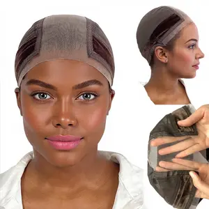 Wig Cap with Grip Band for Keeping Wigs in Place, 1 Count Adjustable Style Dome Mesh Cap with Showing Off Ears, Non Slip Cap Let Hair Wig Be Glueless, Hair Styling Tools, Lace Wig Tape, Wigcap, Hair Closures, All Users