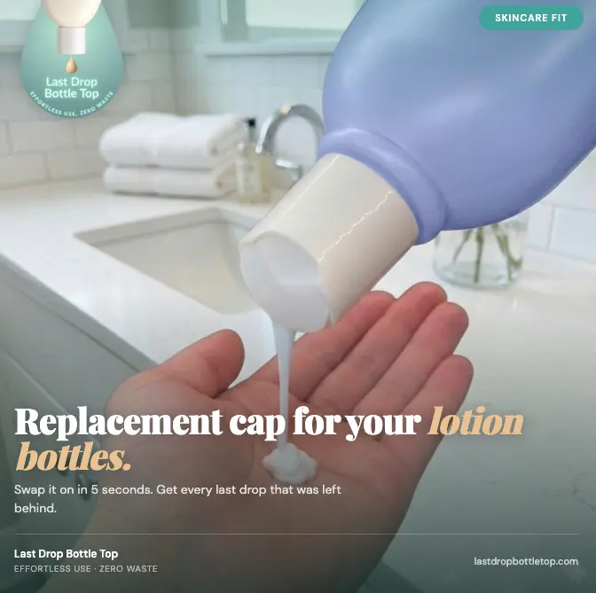 Zero Waste Lotion Cap for EOS, Cetaphil, Native, AmLactin, CeraVe, Hempz, Neutrogena
