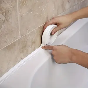 PVC Sealing Strip, Self Adhesive Waterproof Wall Sticker, Bathroom Kitchen Accessories, Shower Bath Sealing Strip Tape, Caulk Strip