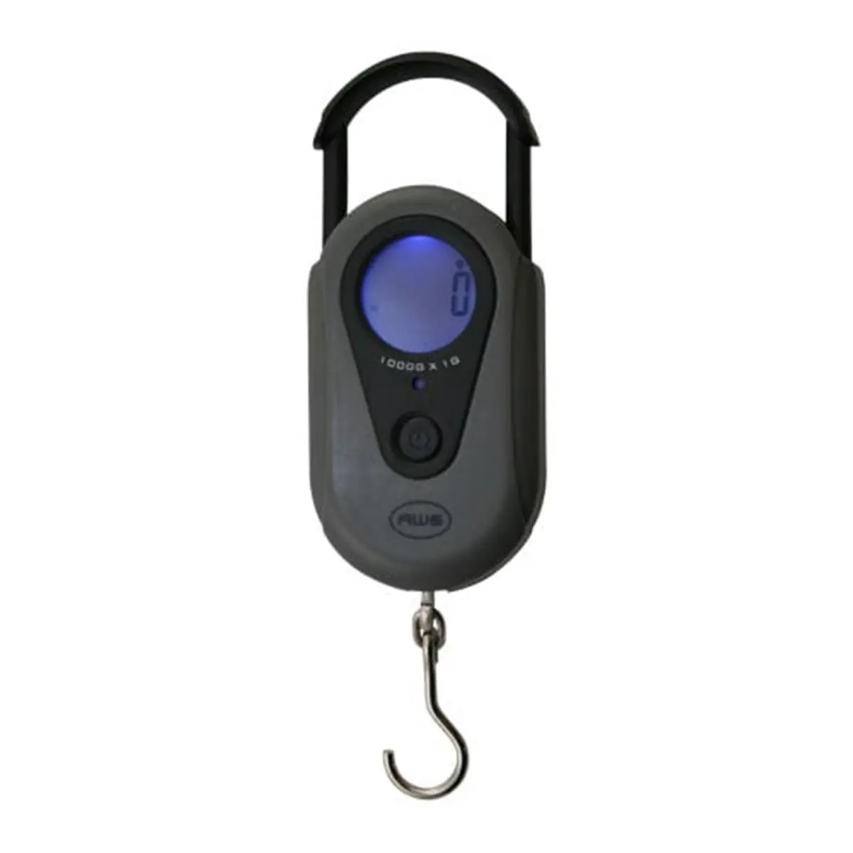 American Weigh 212 MAIN Portable Digital Hanging Hook Scale - 1kg Capacity, 1x1g Precision, Gray, Battery-Powered, Backlit Display, Retractable Handle for Office & School Supplies