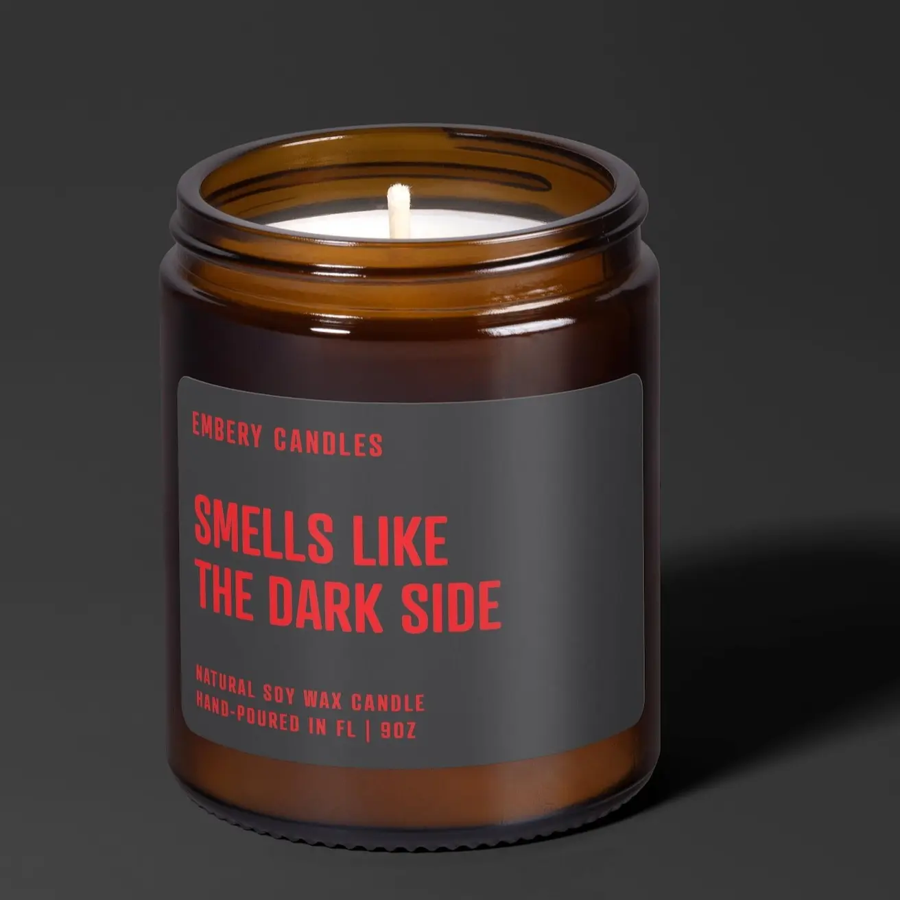 Smells Like The Dark Side | Soy Candle | Darth Vader | Sith | Handpoured Natural Candle | Movie Lover | Nerd Gift | Soy Candle | Handpoured Natural Candle | Funny Gifts | Theme Park Fan