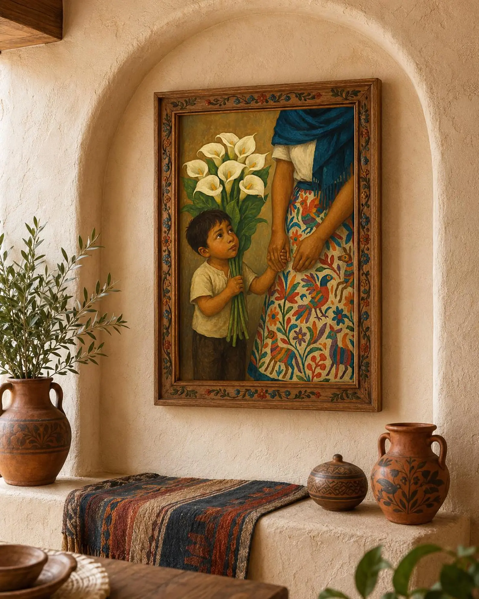 Mexico wall art,Mothers day Wall Art mexican wall art, mexico decor,mexican decoration, mexico painting , calla lilies bouquet art