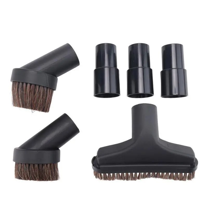 6 pieces 25 mm and 36 mm round vacuum brushes, 5.9-inch vacuum floor brush, 1.25-inch soft vacuum cleaner attachment brush