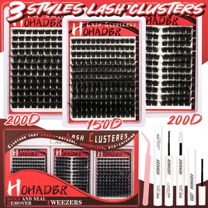 3Styles Upgrade Lashes Kit, Lashes with Ultra-Dense, Waterproof, Long-Lasting | Flora | Natural Daily, Volume Style | Beginner-Friendly Lashes for Flawless, Voluminous Look | Waterproof Long-Lasting Lash Extension Kit Must-Have Clusters