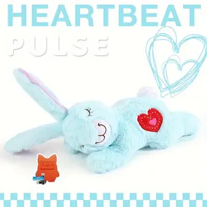 Rabbit Dog Heartbeat Toy for Puppy, pet festival gift Dog/Cat Behavioral Sleep Aid Puppy Toys, Puppy Heartbeat Stuffed Animal, dog Puppy Heartbeat Stuffed Animal Toy, Heartbeat Stuffed Toy for Dogs gift