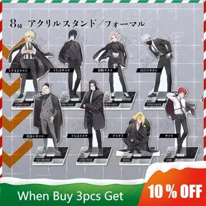 Anime Peripherals Suit Formal Wear Sasori Figure Acrylic Stand Sasuke Uchiha Figurine Standing Plate Decoration Collection Toys