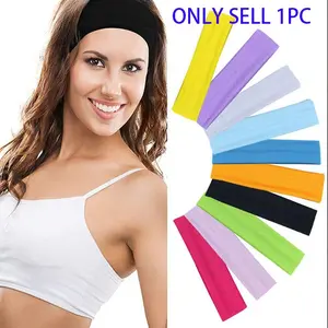 Yoga Headband Fitness Running Sports Hair Tie Sweat Absorbent Headscarf High Elasticity Hair Band Accessory Sweatband For Women Elastic Headbands
