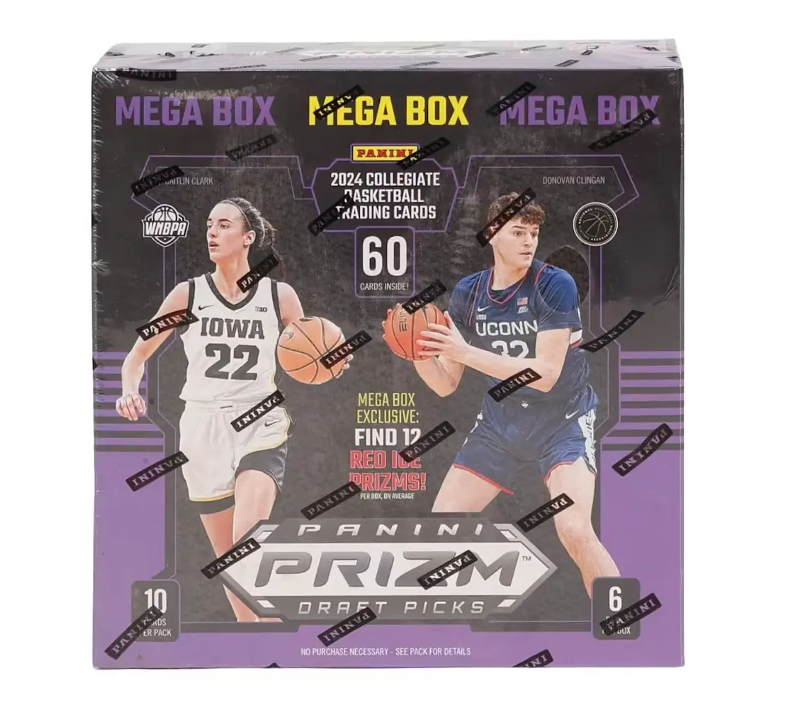 2024/25 Panini Prizm Draft Basketball Mega Box (Red Ice Prizms!) - 60 Cards per Box - Ripped and Shipped!